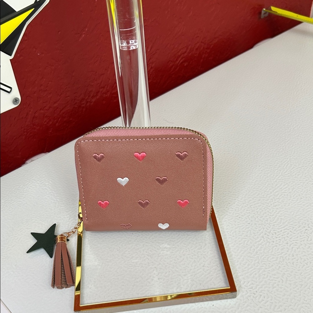 Pink Heart Pattern Wallet
